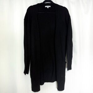 Michelle Mae Black Open Front Cardigan Size XL